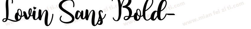 Lovin Sans Bold字体转换